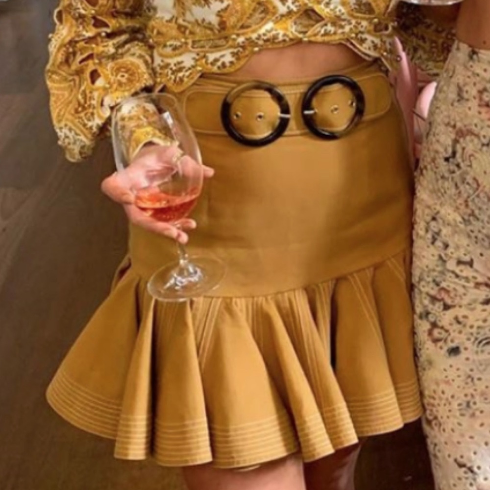 Zimmermann Zippy Mini Skirt with Belt - Picture 9 of 9